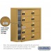 Salsbury Cell Phone Storage Locker - with Front Access Panel - 5 Door High Unit (8 Inch Deep Compartments) - 10 B Doors (9 usable) - Gold - Surface Mounted - Resettable Combination Locks